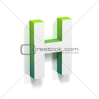 Green gradient and soft shadow letter H