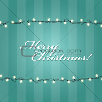 Christmas Lights garlands frame - festive lights