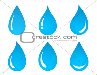 set of water drop icons