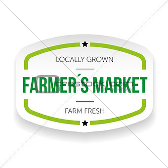 Farmers market vintage sticker