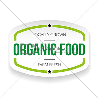 Organic food vintage sticker