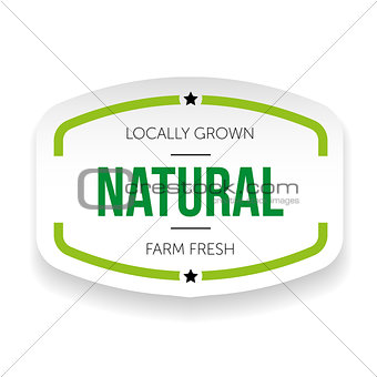 Natural vintage sticker vector