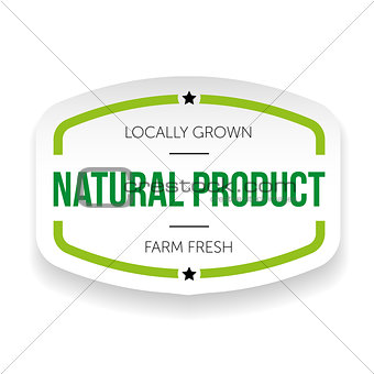 Natural product vintage label