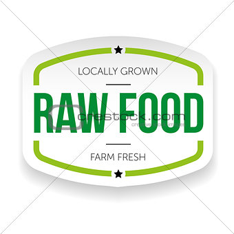 Raw food vintage label