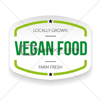 Vegan food vintage label