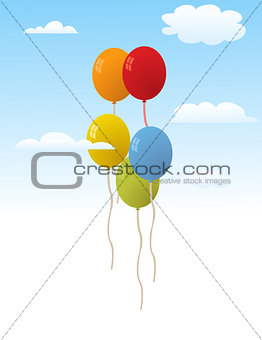 Balloons for party vector