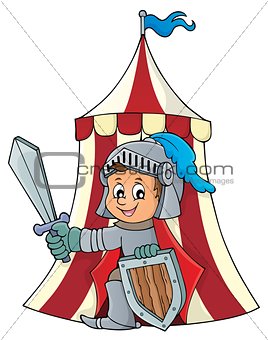 Knight by tent theme image 1