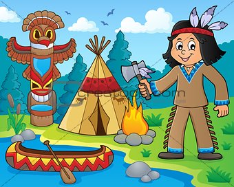 Native American boy theme image 1