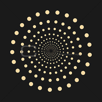 Abstract dotted shape - vector design element.
