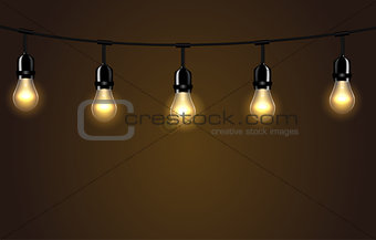 Lights isolated realistic design elements