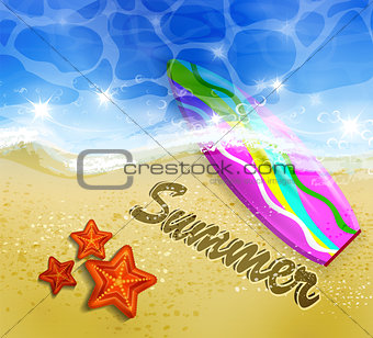 Colorful Summer Surfing Design
