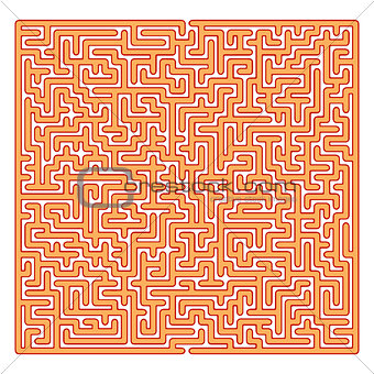 Labyrinth Isolated on White Background