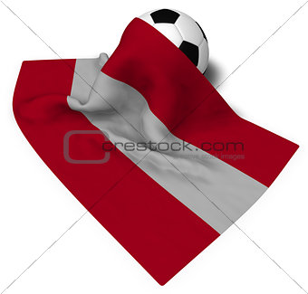 soccer ball and flag of austria - 3d rendering