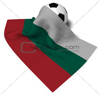 soccer ball and flag of bulgaria - 3d rendering