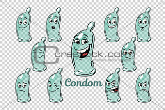 condom emotions characters collection set