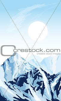 Vertical mountain background