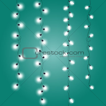 Garlands of christmas decorations - upright Christmas Lights 