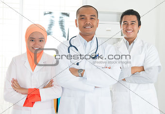 Asian medical doctors team portrait