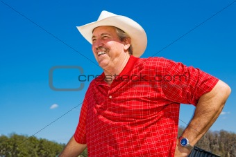 Mature Cowboy Laughing