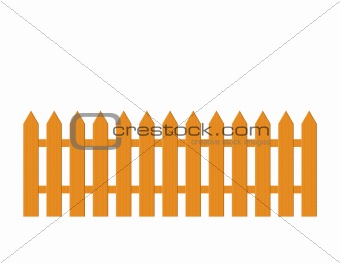 Wood Picket Fence Illustration