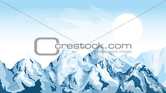 Horizontal mountain background