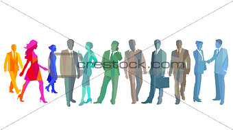Group of different business people