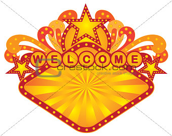 Retro Marquee Welcome Sign Illustration