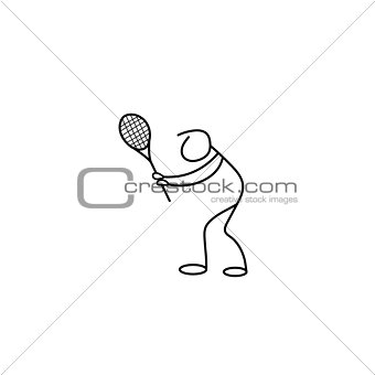 Cartoon icon sport stick figure