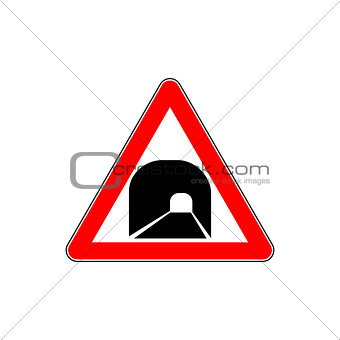 Russia tunnel ahead road sign
