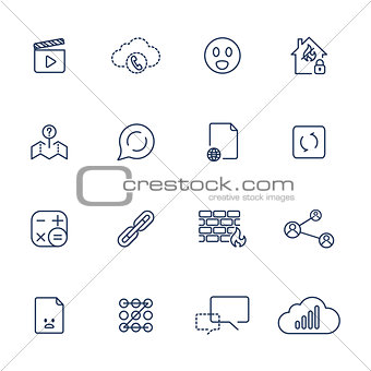 Set with different icons