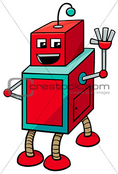 cubical robot cartoon character