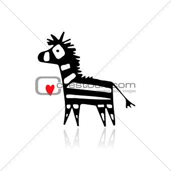 Zebra sketch for your design