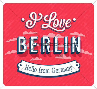 Vintage greeting card from Berlin - Germany.