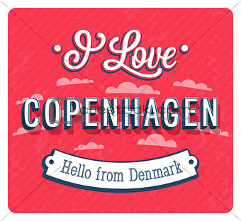 Vintage greeting card from Copenhagen - Denmark.