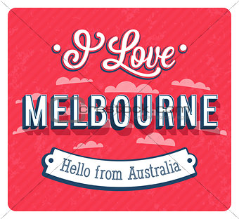 Vintage greeting card from Melbourne - Australia.