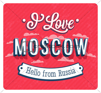 Vintage greeting card from Moscow - Russia.