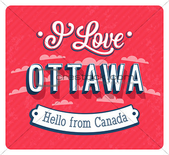 Vintage greeting card from Ottawa - Canada.
