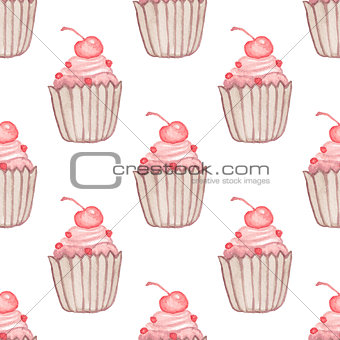 Pattern with cherry cake