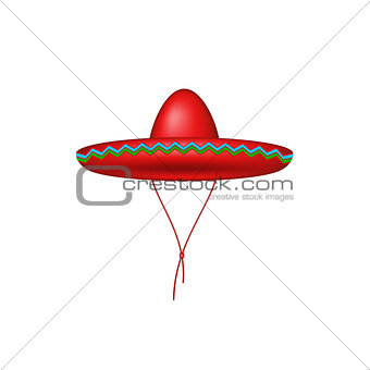 Sombrero hat in red design