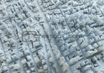 Beautiful city landscape. Abstract city from cubes