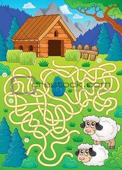 Maze 30 with sheep theme