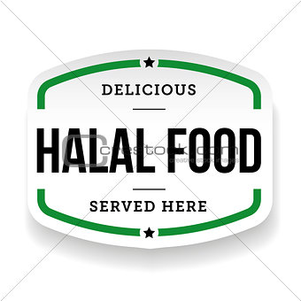 Halal Food vintage label