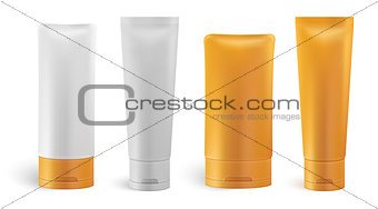 Set of cosmetic bottles