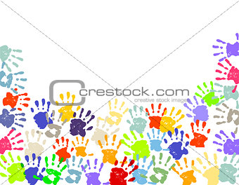 Colorful Hand Prints illustration