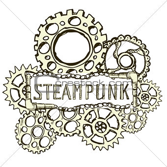 Steampunk style background
