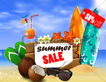 Summer sale banner online shopping