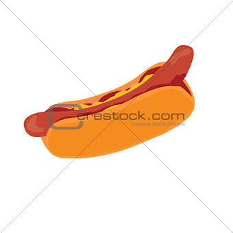Isolated hot dog illustration
