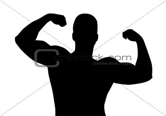 Black silhouette man