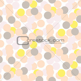 Confetti pale pink and grey seamless vector background.