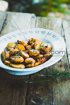 Potatoes in plate